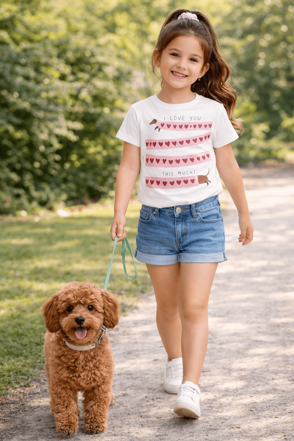Perro Salchicha Corazón niña
